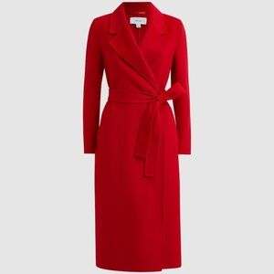 Reiss Emile Coral Wool Belted Coat | NWT | Size 8 US